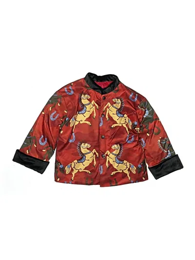 Pre-owned Assorted Brands Kids' Cardigan Sweater In Red