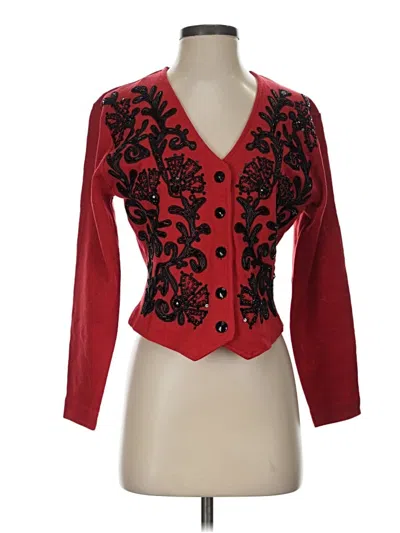 Pre-owned Assorted Brands Cardigan Sweater In Red