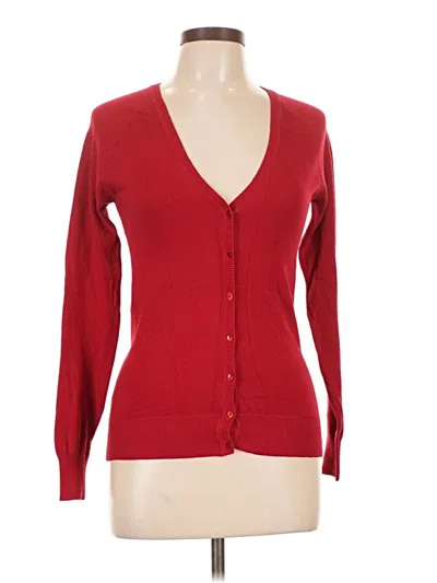 Pre-owned Assorted Brands Cardigan Sweater In Red