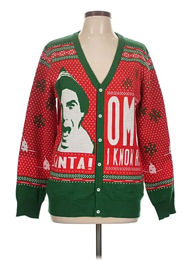 Pre-owned Assorted Brands Cardigan Sweater In Red