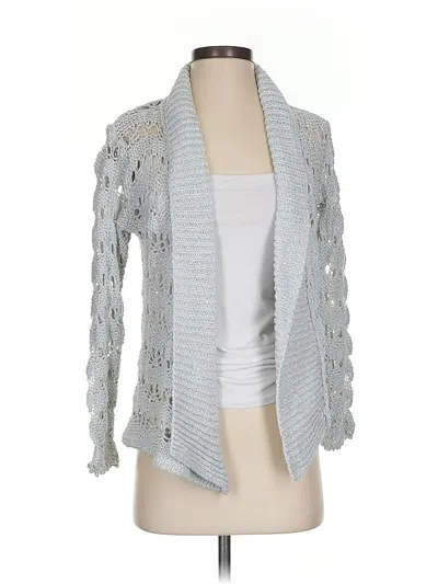 Pre-owned Assorted Brands Cardigan Sweater In Silver