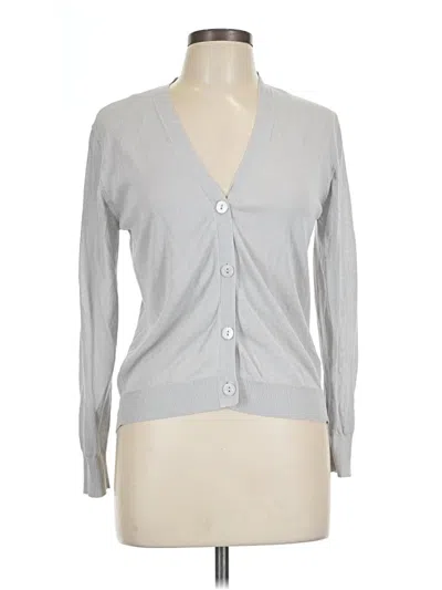 Pre-owned Assorted Brands Cardigan Sweater In Silver