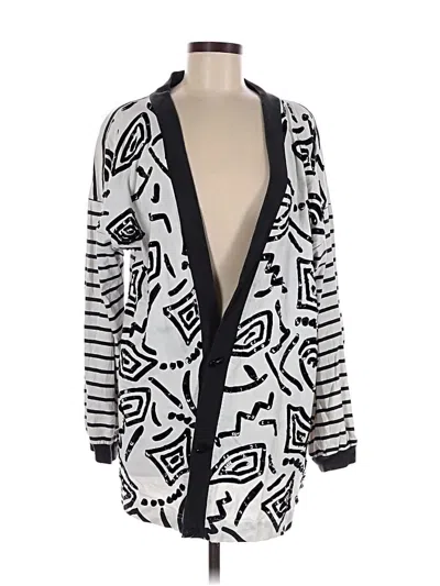 Pre-owned Assorted Brands Cardigan Sweater In Silver
