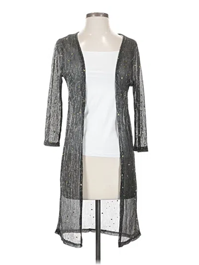 Pre-owned Assorted Brands Cardigan Sweater In Silver