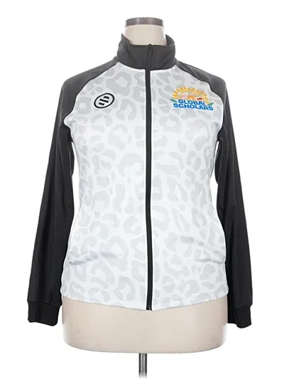 Pre-owned Assorted Brands Cardigan Sweater In Silver
