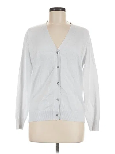 Pre-owned Assorted Brands Cardigan Sweater In Silver