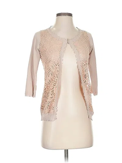 Pre-owned Assorted Brands Cardigan Sweater In Tan