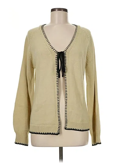 Pre-owned Assorted Brands Cardigan Sweater In Tan