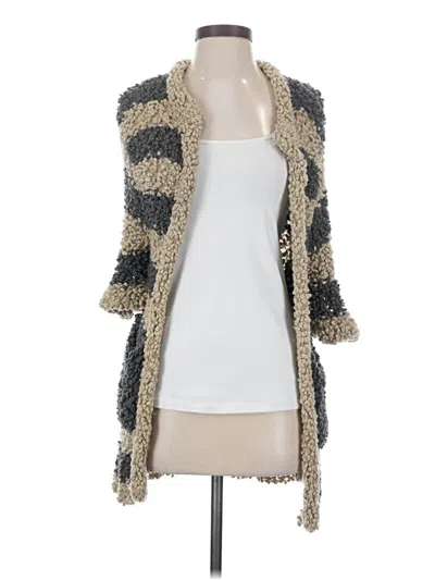 Pre-owned Assorted Brands Cardigan Sweater In Tan