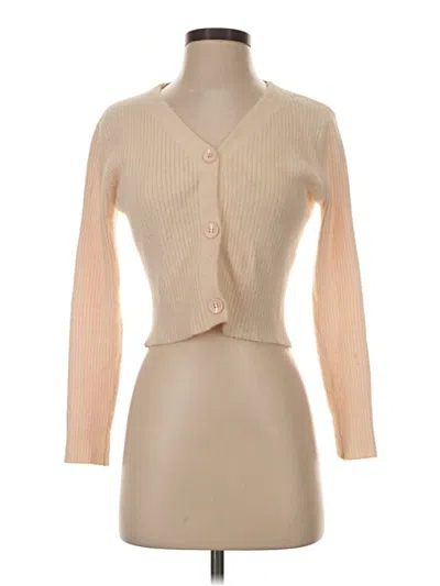 Pre-owned Assorted Brands Cardigan Sweater In Tan