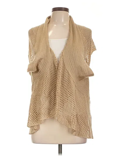 Pre-owned Assorted Brands Cardigan Sweater In Tan