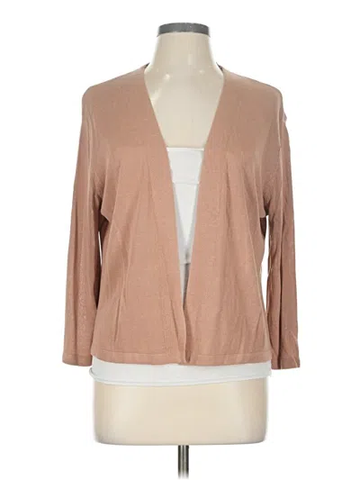 Pre-owned Assorted Brands Cardigan Sweater In Tan