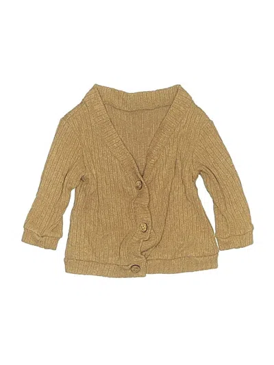 Pre-owned Assorted Brands Kids' Cardigan Sweater In Tan