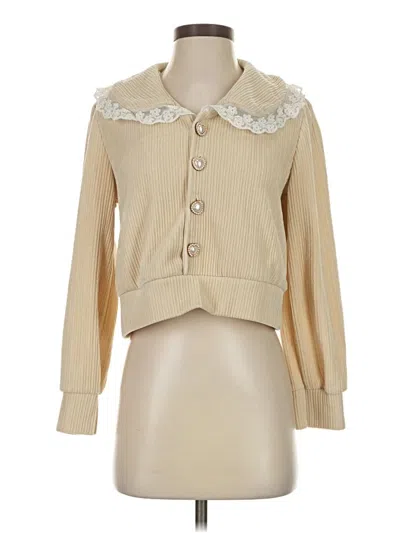 Pre-owned Assorted Brands Cardigan Sweater In Tan