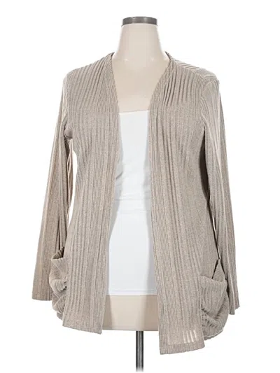 Pre-owned Assorted Brands Cardigan Sweater In Tan