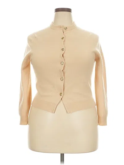 Pre-owned Assorted Brands Cardigan Sweater In Tan