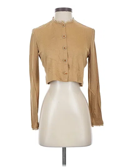 Pre-owned Assorted Brands Cardigan Sweater In Tan