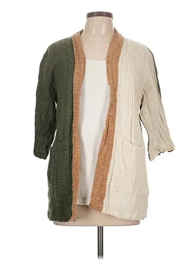 Pre-owned Assorted Brands Cardigan Sweater In Tan