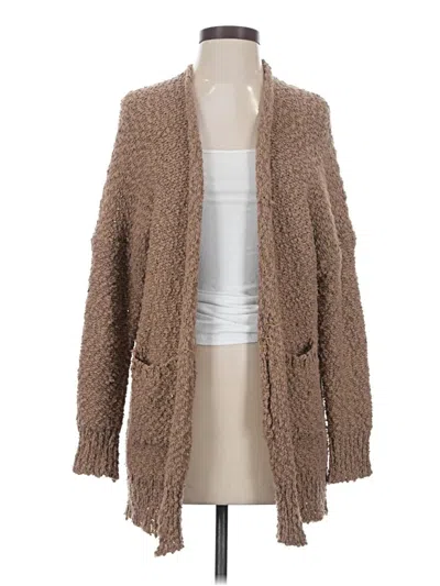 Pre-owned Assorted Brands Cardigan Sweater In Tan