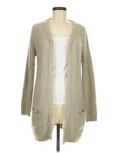 Pre-owned Assorted Brands Cardigan Sweater In Tan