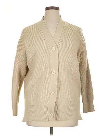 Pre-owned Assorted Brands Cardigan Sweater In Tan