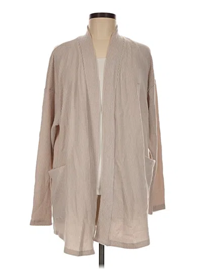 Pre-owned Assorted Brands Cardigan Sweater In Tan