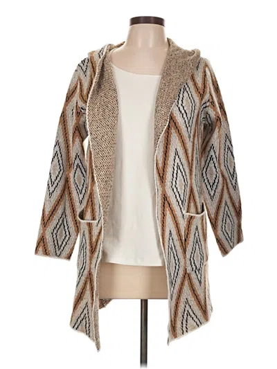 Pre-owned Assorted Brands Cardigan Sweater In Tan