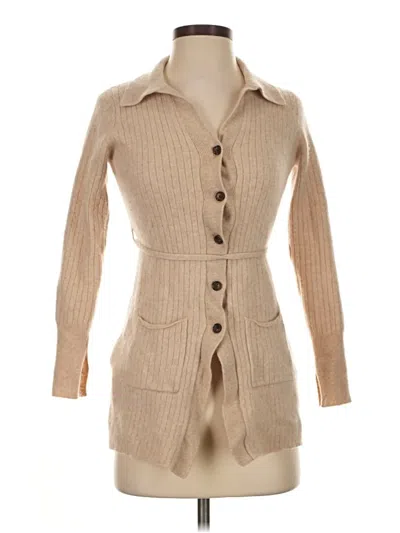 Pre-owned Assorted Brands Cardigan Sweater In Tan