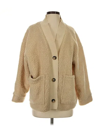 Pre-owned Assorted Brands Cardigan Sweater In Tan