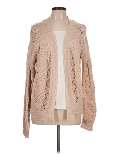 Pre-owned Assorted Brands Cardigan Sweater In Tan