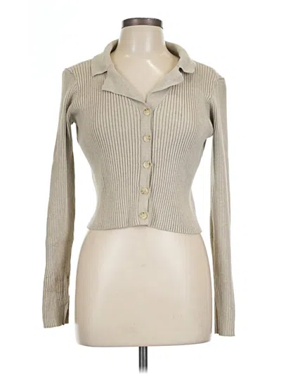Pre-owned Assorted Brands Cardigan Sweater In Tan