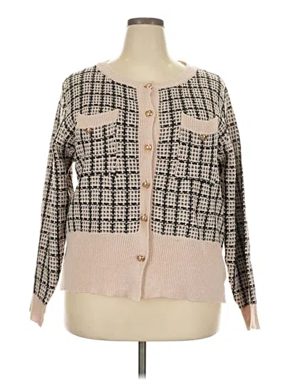 Pre-owned Assorted Brands Cardigan Sweater In Tan