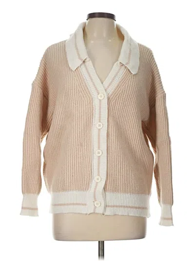 Pre-owned Assorted Brands Cardigan Sweater In Tan