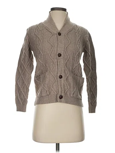 Pre-owned Assorted Brands Cardigan Sweater In Tan