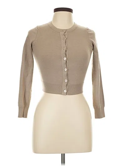 Pre-owned Assorted Brands Cardigan Sweater In Tan