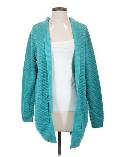 Pre-owned Assorted Brands Cardigan Sweater In Teal