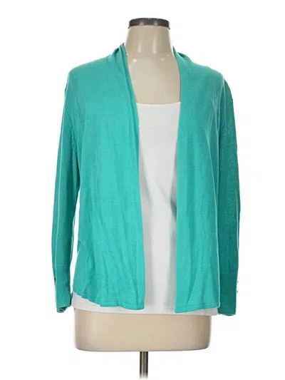 Pre-owned Assorted Brands Cardigan Sweater In Teal
