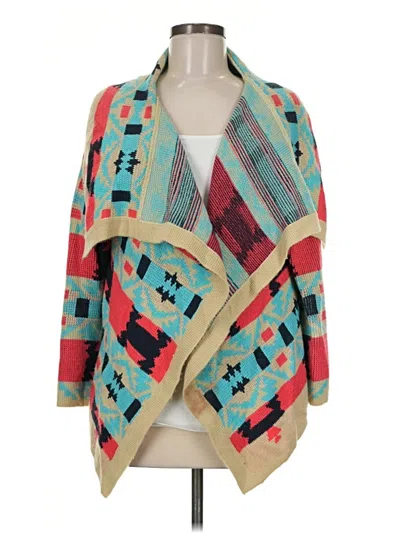 Pre-owned Assorted Brands Cardigan Sweater In Teal