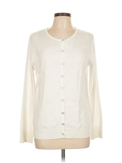 Pre-owned Assorted Brands Cardigan Sweater In White