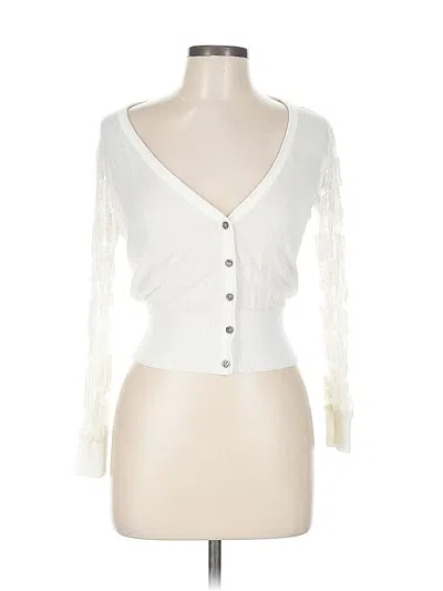 Pre-owned Assorted Brands Cardigan Sweater In White