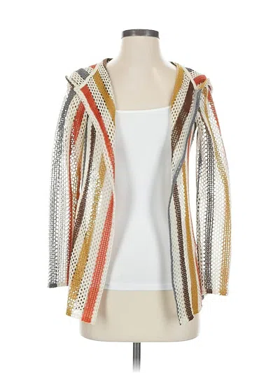 Pre-owned Assorted Brands Cardigan Sweater In White