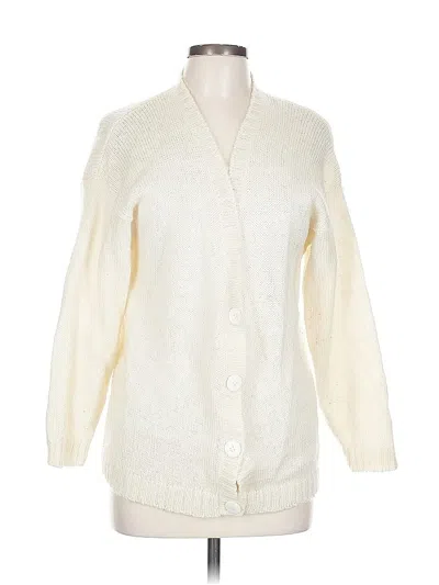 Pre-owned Assorted Brands Cardigan Sweater In White