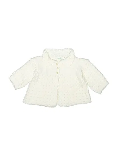 Pre-owned Assorted Brands Babies' Cardigan Sweater In White