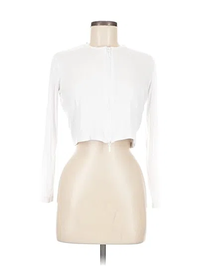 Pre-owned Assorted Brands Cardigan Sweater In White