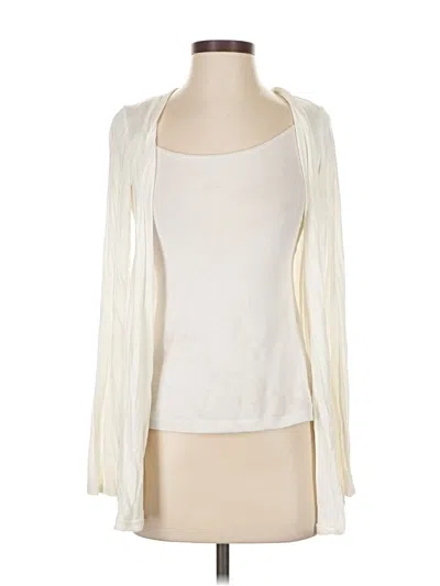 Pre-owned Assorted Brands Cardigan Sweater In White