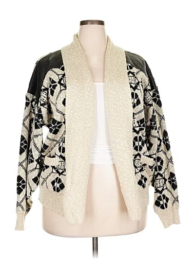 Pre-owned Assorted Brands Cardigan Sweater In White