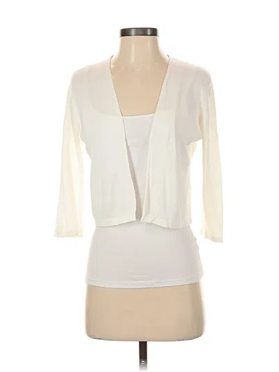 Pre-owned Assorted Brands Cardigan Sweater In White