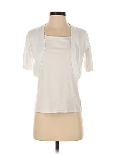 Pre-owned Assorted Brands Cardigan Sweater In White