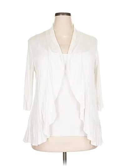 Pre-owned Assorted Brands Cardigan Sweater In White