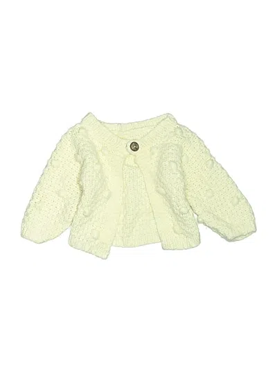 Pre-owned Assorted Brands Babies' Cardigan Sweater In White